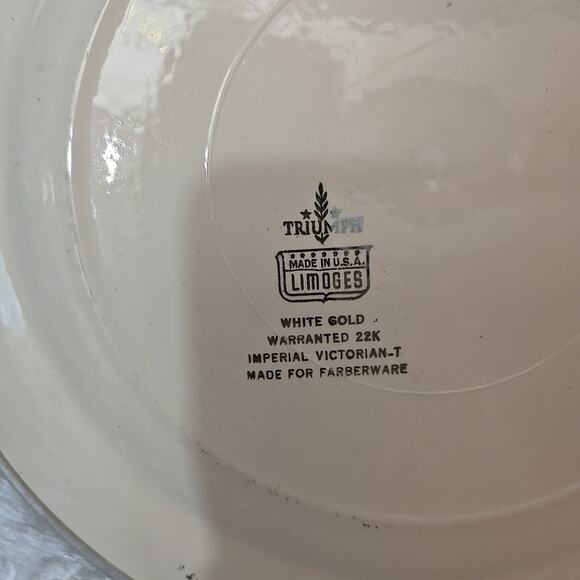 Vintage Farberware Hammered Aluminum Wrapped Ceramic Plate Fruit Floral Pattern - Picture 7 of 8